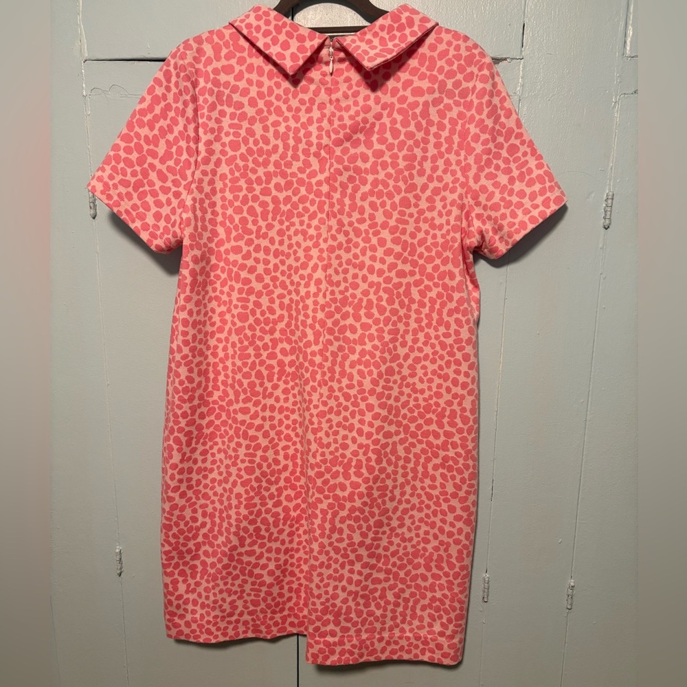 Tyler Boe Coral Pink Leopard Print Dress - Picture 2 of 6